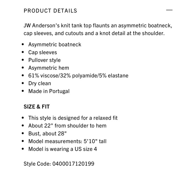 J.W. Anderson Knit Asymmetric  Knit Top Size M - Picture 5 of 13